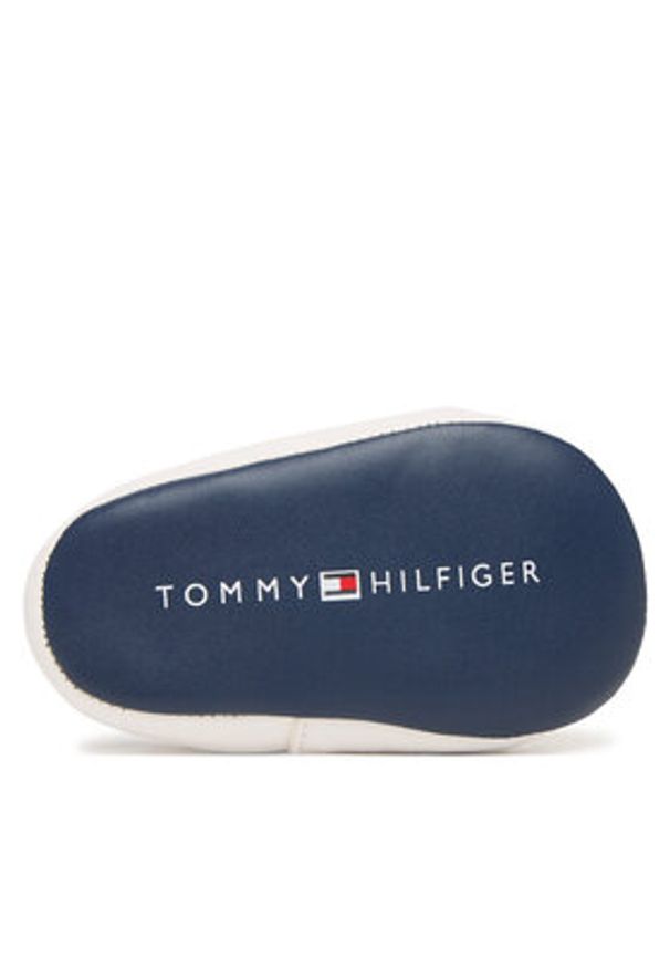 TOMMY HILFIGER - Tommy Hilfiger Sneakersy Low Cut Velcro T0B9-34328-1582 Biały. Kolor: biały. Materiał: skóra