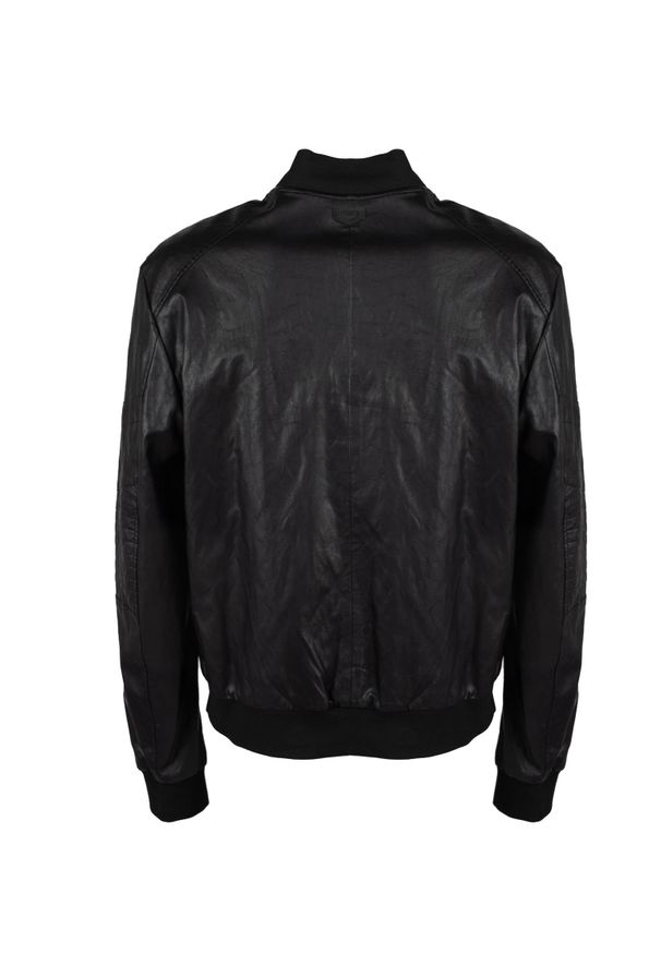 Antony Morato Kurtka Bomber | MMCO00616 FA210045 | Mężczyzna | Czarny. Okazja: na co dzień. Kolor: czarny. Materiał: skóra ekologiczna, prążkowany. Styl: casual