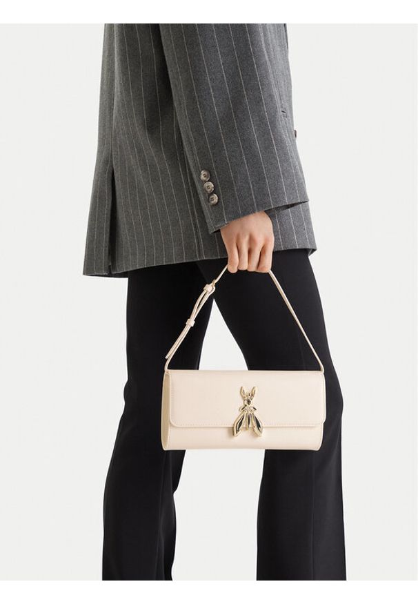 Patrizia Pepe Torebka 8B0304/L061 Écru. Kolor: kremowy. Materiał: skórzane