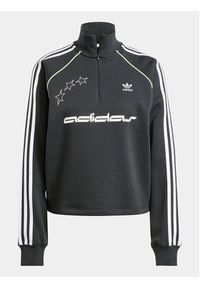 Adidas - adidas Bluza IT9703 Czarny Loose Fit. Kolor: czarny. Materiał: syntetyk, bawełna
