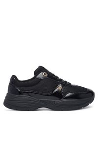 TOMMY HILFIGER - Tommy Hilfiger Sneakersy Modern Runner Shiny Leather FW0FW09413 Czarny. Kolor: czarny. Materiał: skóra #1