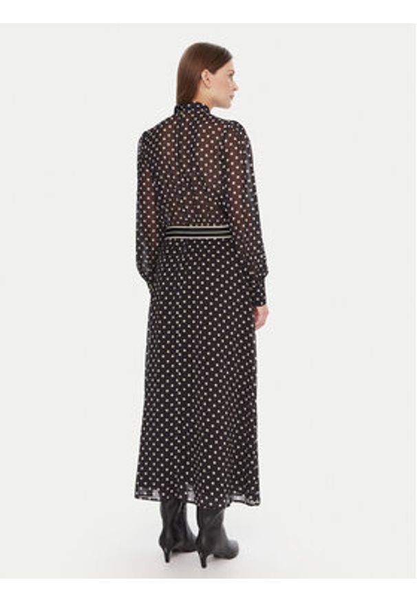 LOLA CASADEMUNT Sukienka codzienna MF2516006 Czarny Regular Fit. Okazja: na co dzień. Kolor: czarny. Materiał: syntetyk. Typ sukienki: proste. Styl: casual