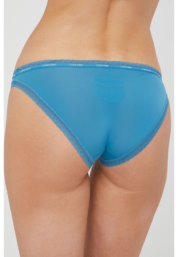 Calvin Klein Underwear figi kolor turkusowy. Kolor: turkusowy. Materiał: materiał, dzianina. Wzór: gładki