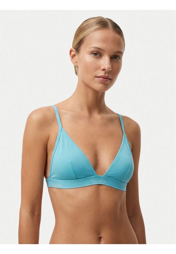 Calvin Klein Swimwear Góra od bikini LV00Q61208 Niebieski. Kolor: niebieski. Materiał: syntetyk