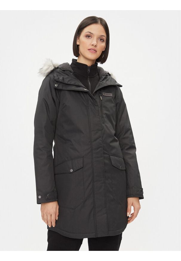 columbia - Columbia Kurtka zimowa Suttle Mountain™ Long Insulated Jacket Czarny Regular Fit. Kolor: czarny. Materiał: syntetyk. Sezon: zima