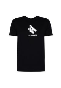 Les Hommes T-Shirt "New Logo" | LBT1009700P | Mężczyzna | Czarny. Kolor: czarny. Materiał: bawełna. Wzór: nadruk. Styl: klasyczny, elegancki #3