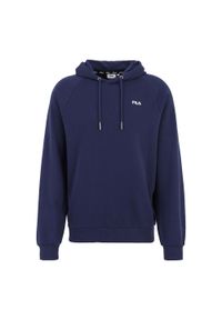 Fila - Bluza trekking męska Braives Reglan. Typ kołnierza: kaptur. Kolor: niebieski. Materiał: bawełna, poliester. Sport: turystyka piesza