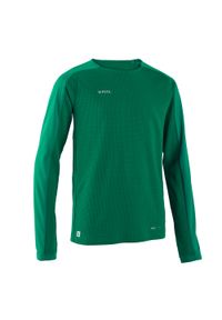 KIPSTA - Koszulka piłkarska z długim rękawem dla dzieci Kipsta Viralto Club. Kolor: zielony. Materiał: materiał. Długość rękawa: długi rękaw. Długość: długie. Sport: piłka nożna #1