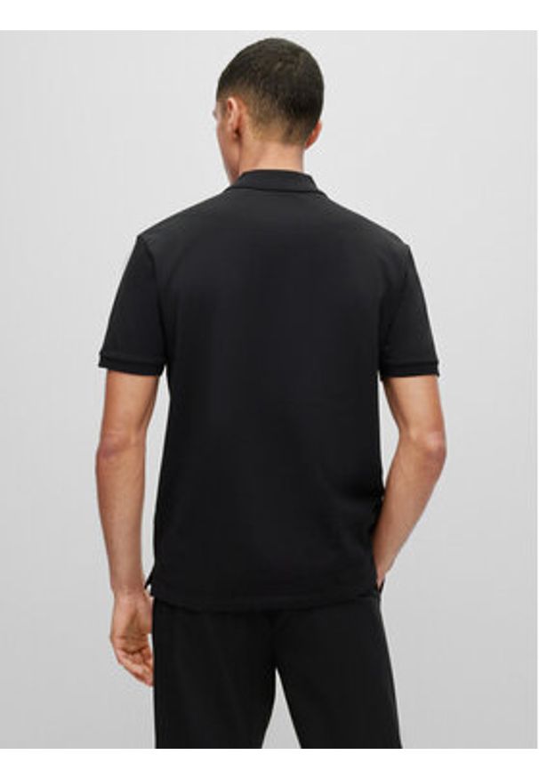 Hugo Polo Donos222 50466182 Czarny Regular Fit. Typ kołnierza: polo. Kolor: czarny. Materiał: bawełna