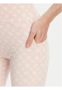 Guess Legginsy V5YB18 MC03W Różowy Slim Fit. Kolor: różowy. Materiał: syntetyk #4