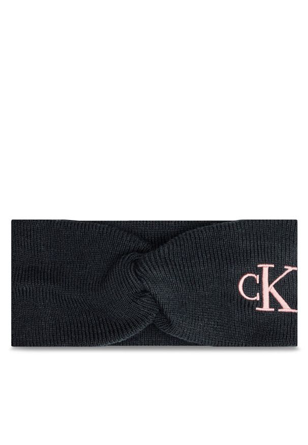 Calvin Klein Opaska materiałowa Monogram Embro K60K612658 Czarny. Kolor: czarny. Materiał: poliester, materiał