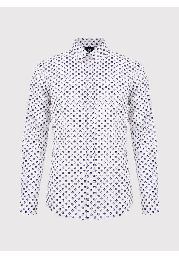 Pako Lorente - PAKO LORENTE – Koszula męska w mikrowzór. Materiał: bawełna, elastan. Długość rękawa: długi rękaw. Długość: długie