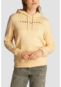 Tommy Jeans - TOMMY JEANS Żółta damska bluza z kapturem, Rozmiar M. Typ kołnierza: kaptur. Kolor: żółty #1
