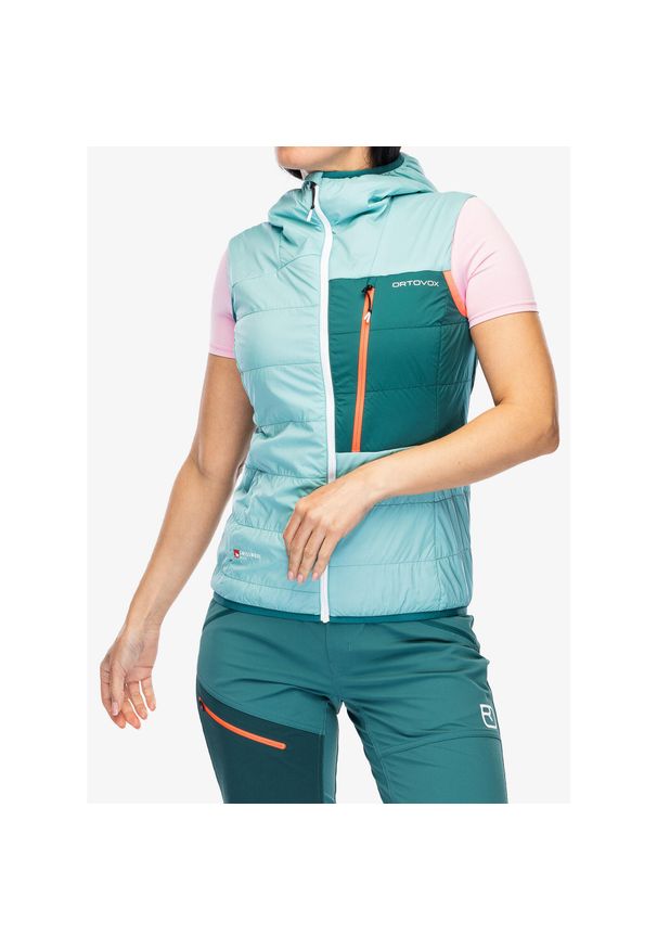 ORTOVOX - Kamizelka damska Ortovox Swisswool Piz Duan Vest. Kolor: zielony. Sport: turystyka piesza