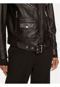 BOSS - Boss Kurtka skórzana Safiyana 50518257 Czarny Oversize. Kolor: czarny. Materiał: skóra #5