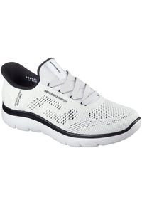 skechers - Adidasy Skechers Summits - Perfo, Mężczyźni. Kolor: biały. Materiał: materiał. Sport: fitness