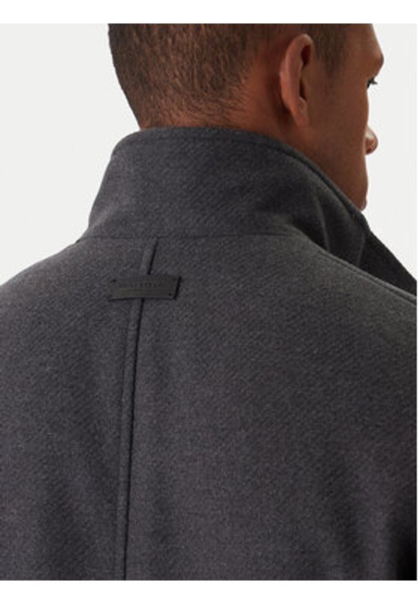 Marc O'Polo Płaszcz wełniany 529 0288 71044 Szary Regular Fit. Typ kołnierza: polo. Kolor: szary. Materiał: syntetyk