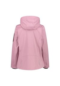 Kurtka wodoodporna z odpinanym kapturem dla kobiet CMP. Typ kołnierza: kaptur. Kolor: różowy, biały, wielokolorowy. Materiał: softshell. Sport: turystyka piesza