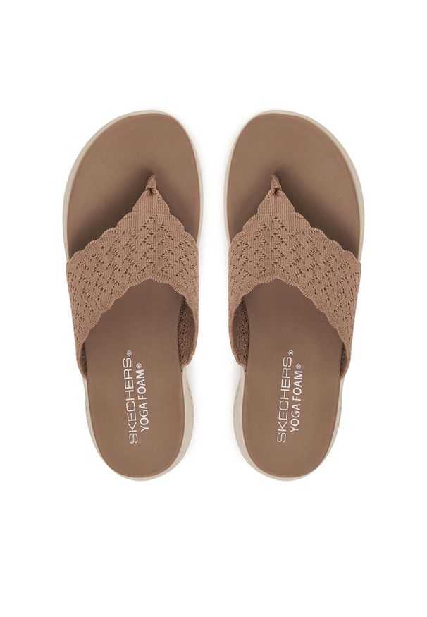 skechers - Japonki Skechers. Kolor: beżowy