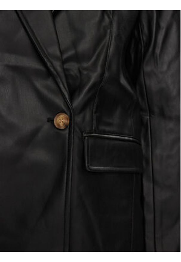 JJXX Marynarka Mary 12227940 Czarny Regular Fit. Kolor: czarny. Materiał: skóra