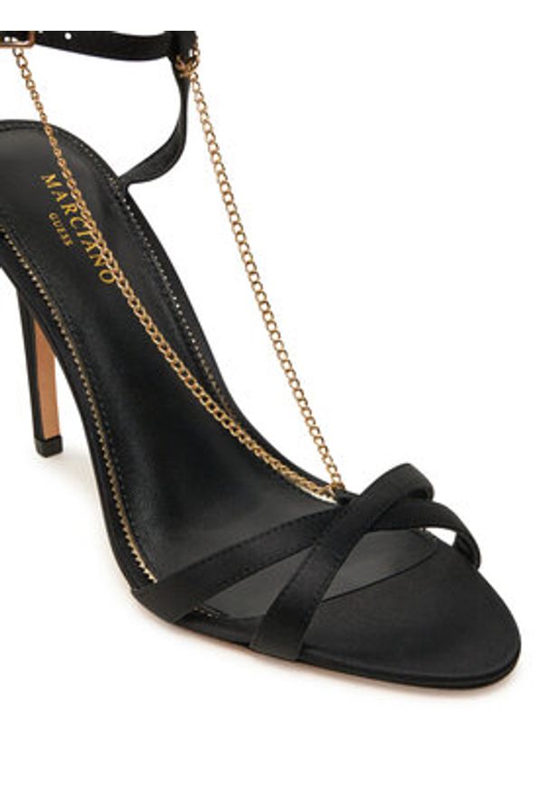 Guess Sandały 4BGZ31 7232A Czarny. Kolor: czarny. Materiał: materiał