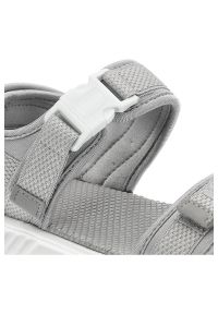 Big-Star - Szare Sandały Big Star Codzienne Buty Na Lato. Okazja: na co dzień. Zapięcie: klamry. Kolor: szary. Materiał: materiał. Wzór: paski. Sezon: lato. Styl: casual #4