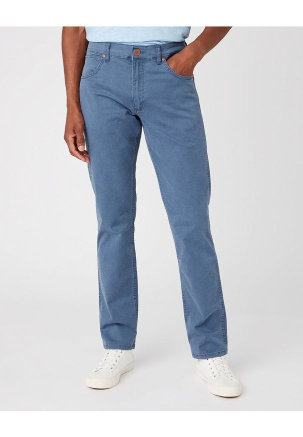 Wrangler - WRANGLER GREENSBORO MĘSKIE SPODNIE JEANSOWE DARK SLATE W15QY673K 112145837