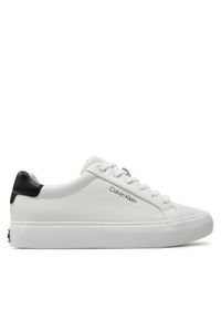 Calvin Klein Sneakersy Vulcanized Lace Up Lth HW0HW02037 Biały. Kolor: biały. Materiał: skóra