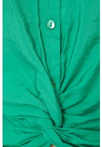 medicine - Medicine bluzka damska kolor zielony gładka. Okazja: na co dzień. Kolor: zielony. Długość rękawa: krótki rękaw. Długość: krótkie. Wzór: gładki. Styl: casual #2