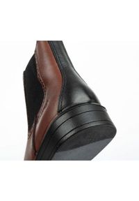Buty robocze ochronne Lavoro 6036.42 brązowe czarne. Kolor: brązowy, wielokolorowy, czarny. Materiał: skóra. Szerokość cholewki: normalna #5