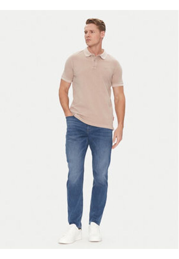 JOOP! Jeans Polo 15 JJJ-02Ambrosian 30045619 Beżowy Modern Fit. Typ kołnierza: polo. Kolor: beżowy. Materiał: bawełna