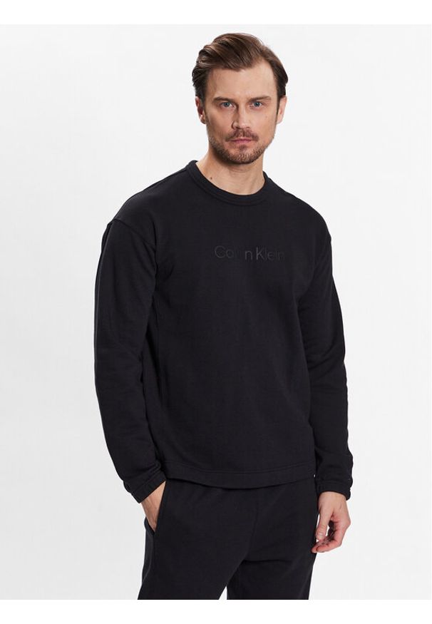 Calvin Klein Performance Bluza Pullover 00GMS3W302 Czarny Regular Fit. Kolor: czarny. Materiał: bawełna