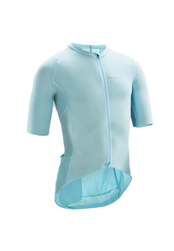 VAN RYSEL - Koszulka rowerowa Van Rysel Racer Ultralight. Kolor: niebieski. Materiał: mesh, skóra. Sezon: zima, lato
