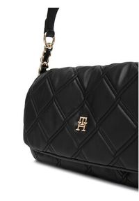 TOMMY HILFIGER - Tommy Hilfiger Torebka Th Feminine Shoulder Bag AW0AW18717 Czarny. Kolor: czarny. Materiał: skórzane #4
