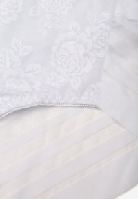 Renee - Białe Siateczkowe Majtki Figi High Waist z Koronkowymi Zdobieniami Heylih. Stan: podwyższony. Kolor: biały. Materiał: koronka. Wzór: aplikacja #2