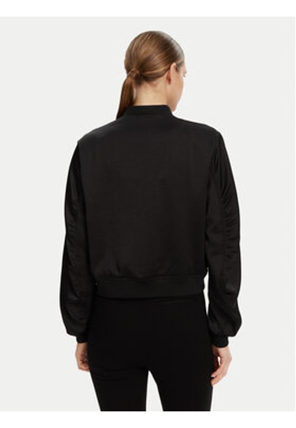 DKNY Kurtka bomber P4JJZXIZ Czarny Regular Fit. Kolor: czarny. Materiał: syntetyk