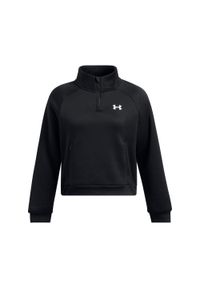 Damski top treningowy z zamkiem błyskawicznym 1/2 Under Armour Fleece® Pro. Kolor: czarny, wielokolorowy, biały #1