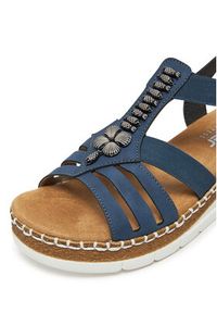 Rieker Sandały CEO-V1206-14 Granatowy. Kolor: niebieski. Materiał: materiał #6
