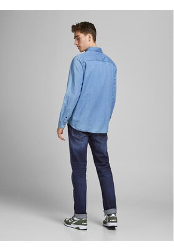 Jack & Jones - Jack&Jones Jeansy Clark 12177444 Granatowy Regular Fit. Kolor: niebieski