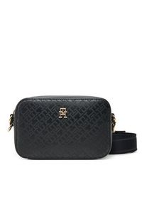TOMMY HILFIGER - Tommy Hilfiger Torebka Th Distinct Camera Bag Mono AW0AW17221 Czarny. Kolor: czarny. Materiał: skórzane #5