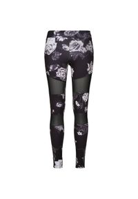 Damskie legginsy z dzianiny Urban Classics. Kolor: wielokolorowy, szary, czarny. Materiał: dzianina