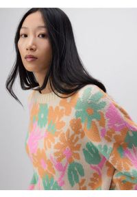 Reserved - Wzorzysty sweter - wielobarwny. Materiał: dzianina #1