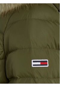 Tommy Jeans Kurtka puchowa Essential DW0DW09060 Khaki Slim Fit. Kolor: brązowy. Materiał: syntetyk #3