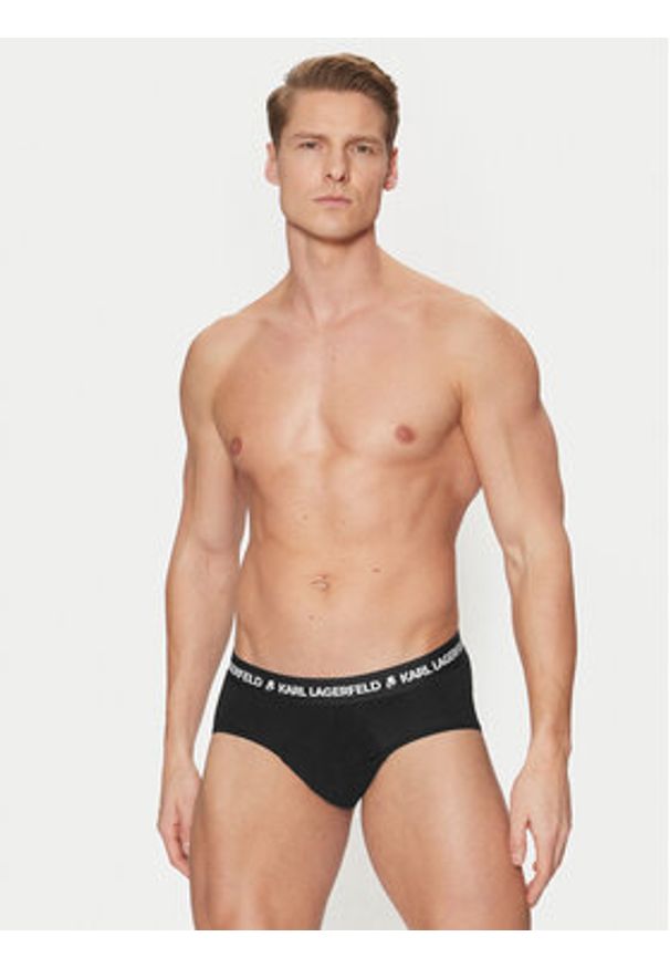 Karl Lagerfeld - KARL LAGERFELD Komplet slipów A1M47152 Czarny. Kolor: czarny. Materiał: bawełna