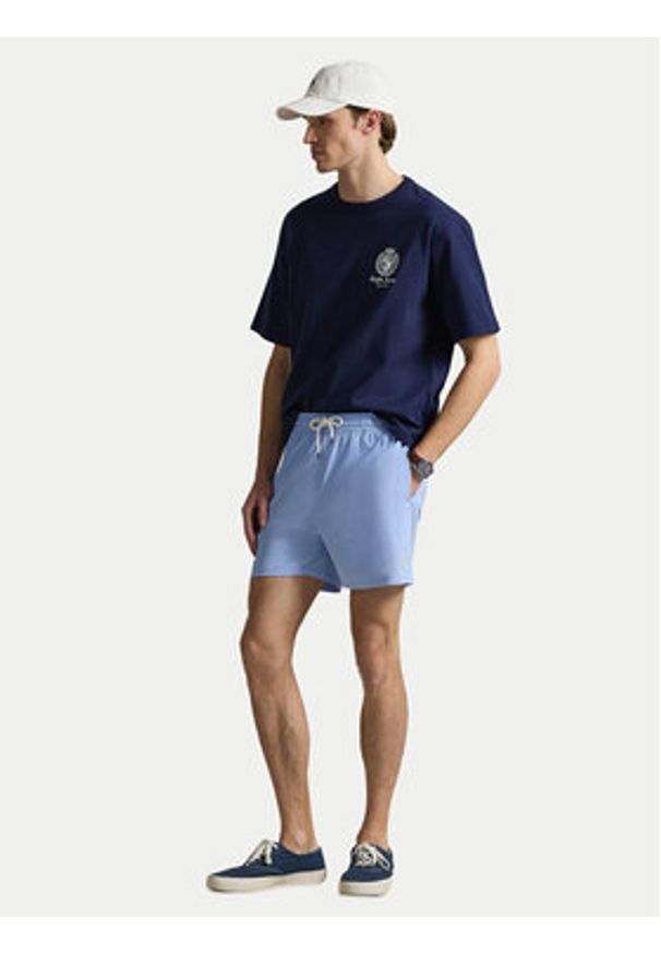 Polo Ralph Lauren Szorty kąpielowe 710957782503 Błękitny Classic Fit. Kolor: niebieski. Materiał: syntetyk
