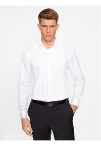 Eterna Koszula 4138/FK8V Biały Slim Fit. Kolor: biały. Materiał: bawełna