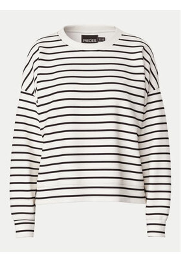 Pieces Bluzka Chilli 17146886 Écru Regular Fit. Materiał: syntetyk