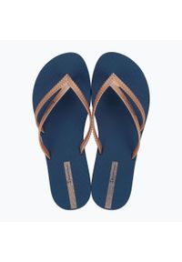 Japonki damskie Ipanema Bossa. Okazja: na plażę. Kolor: niebieski. Styl: sportowy