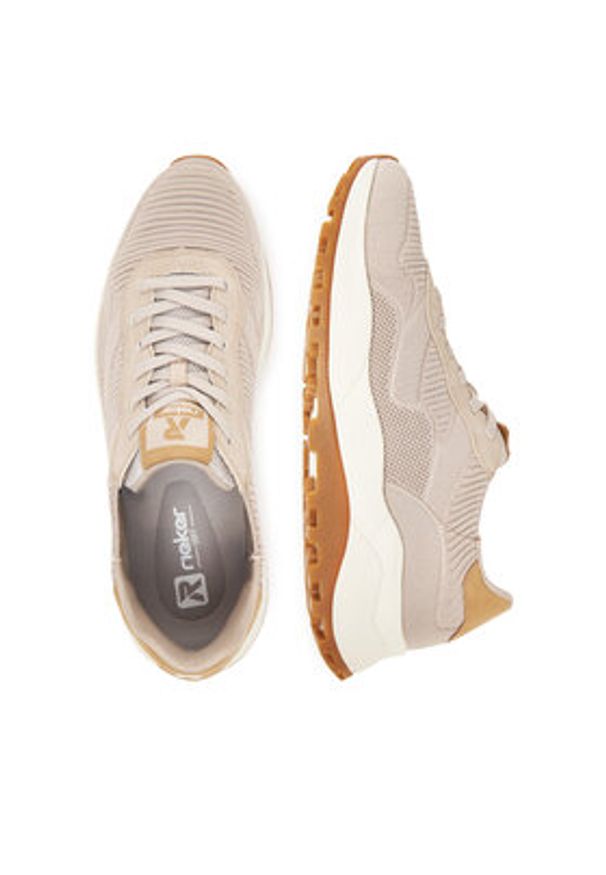 Rieker Sneakersy U1302-62 Beżowy. Kolor: beżowy. Materiał: materiał