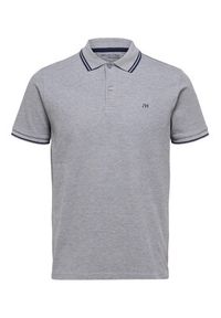 Selected Homme Polo 16087840 Szary Regular Fit. Typ kołnierza: polo. Kolor: szary